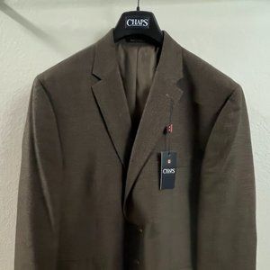 Chaps 50R Brown-Black Houndstooth Sport Coat | NEVER WORN